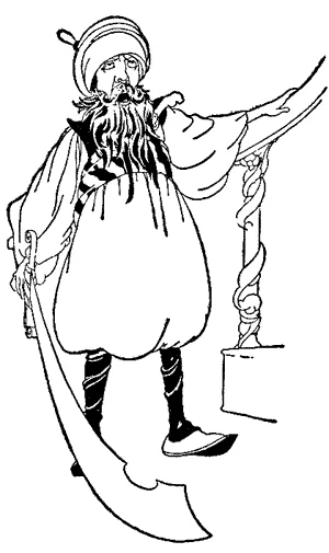 Lão Râu Xanh cried out so loud for her to come down, that his voice shook.