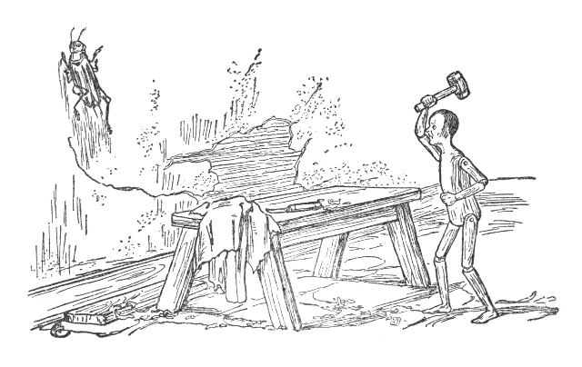 Pinocchio Ném Chiếc Búa Của Mình Vào Dế Mèn Biết Nói