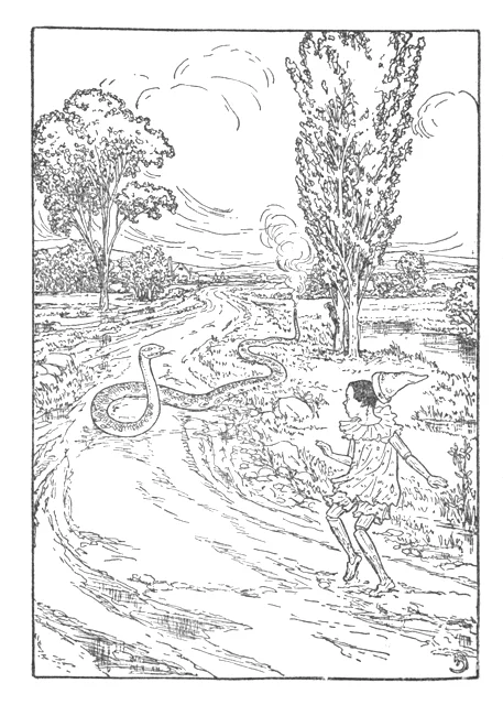An Immense Serpent Stretched across the Road